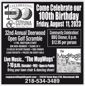 32nd Annual Deerwood Open- BBQ- Live Music @ Cuyuna Rolling Hills